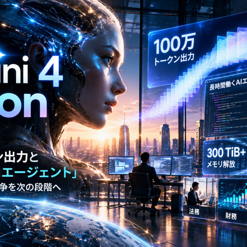 Gemini 4 Argon登場──100万トークン出力と「長時間働くAIエージェント」、Googleが実務AI競争を次の段階へ
